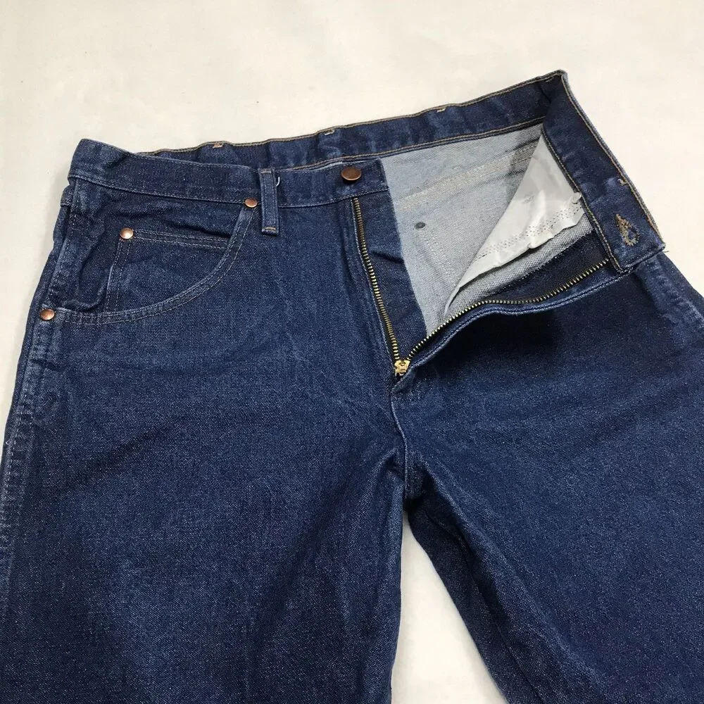 WRANGLER 13MWZ Cowboy Cut Jean Men 33x34 Dark Wash Rodeo Western Mexico